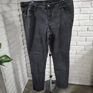 London Bongo Denim Division Ladies Size 19 Straight Leg Black Jeans